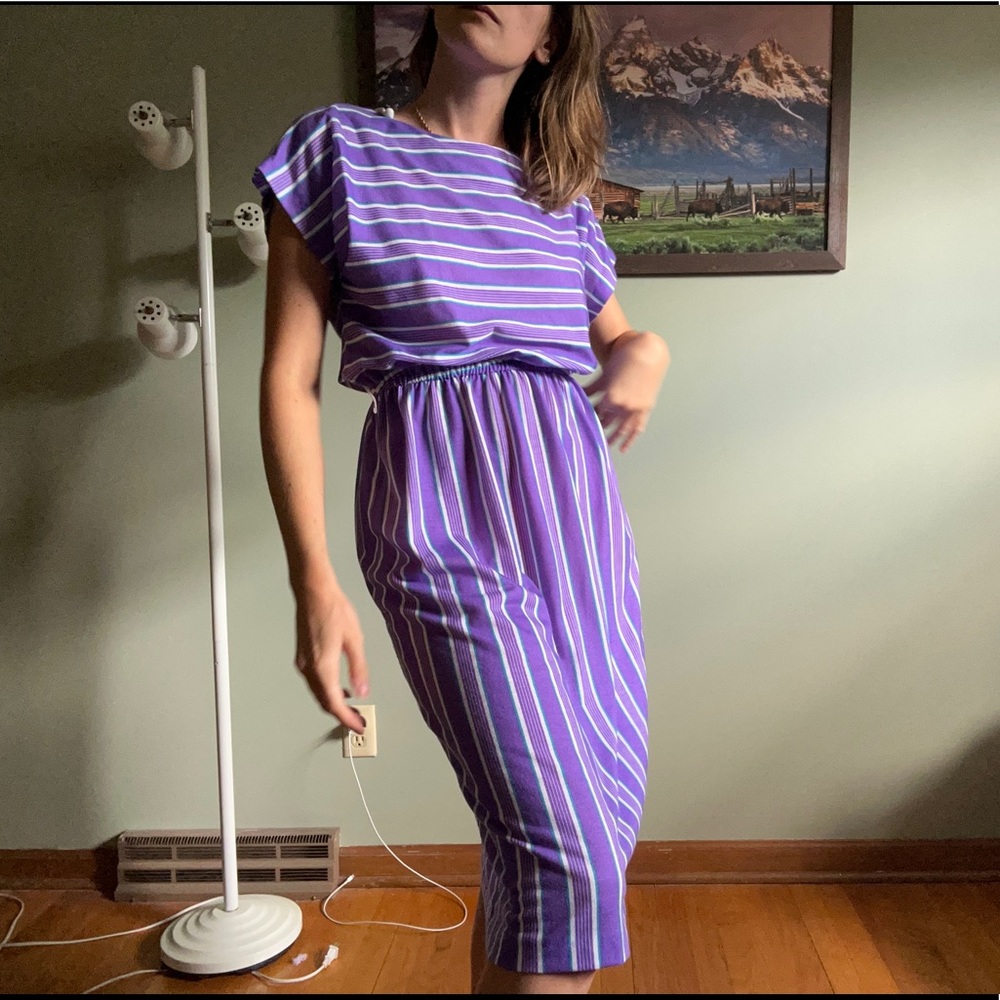 Vintage purple dress from the 80s